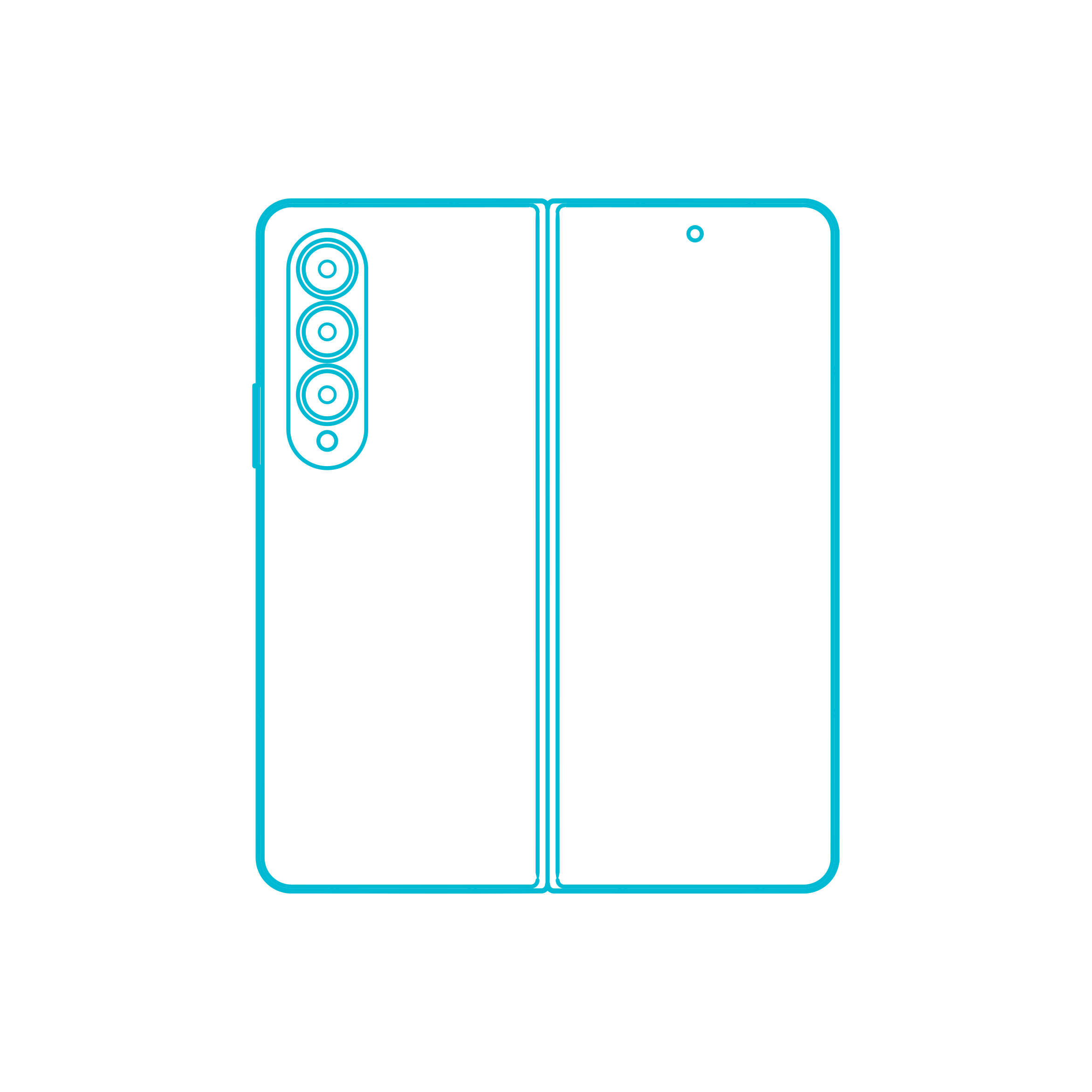 Digital Samsung Galaxy Z Fold4 Sticker Outline Svg File Free Vectors